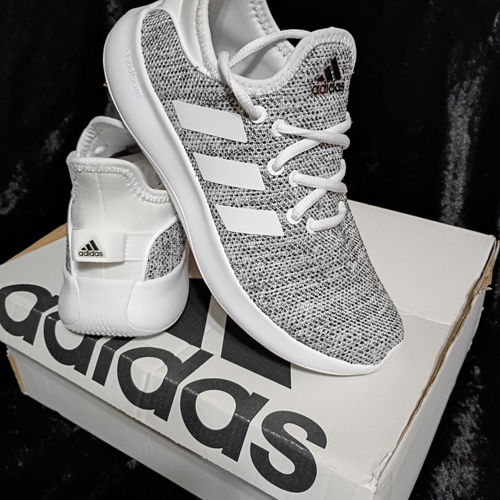 Adidas Women's White and Gray Sneakers